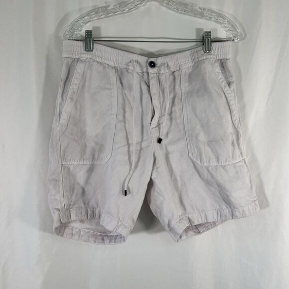 Massimo Dutti Shorts Women's L XL White Finest Fabric Elastic Drawstring Pockets - Picture 1 of 9